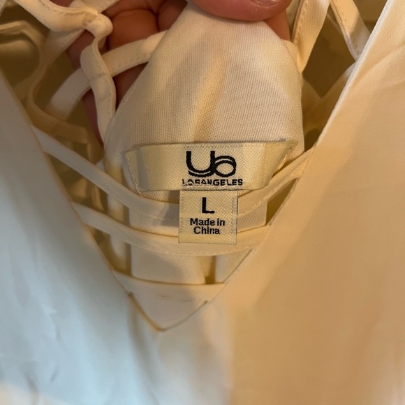 Double line off white mini dress. - Picture 9 of 13